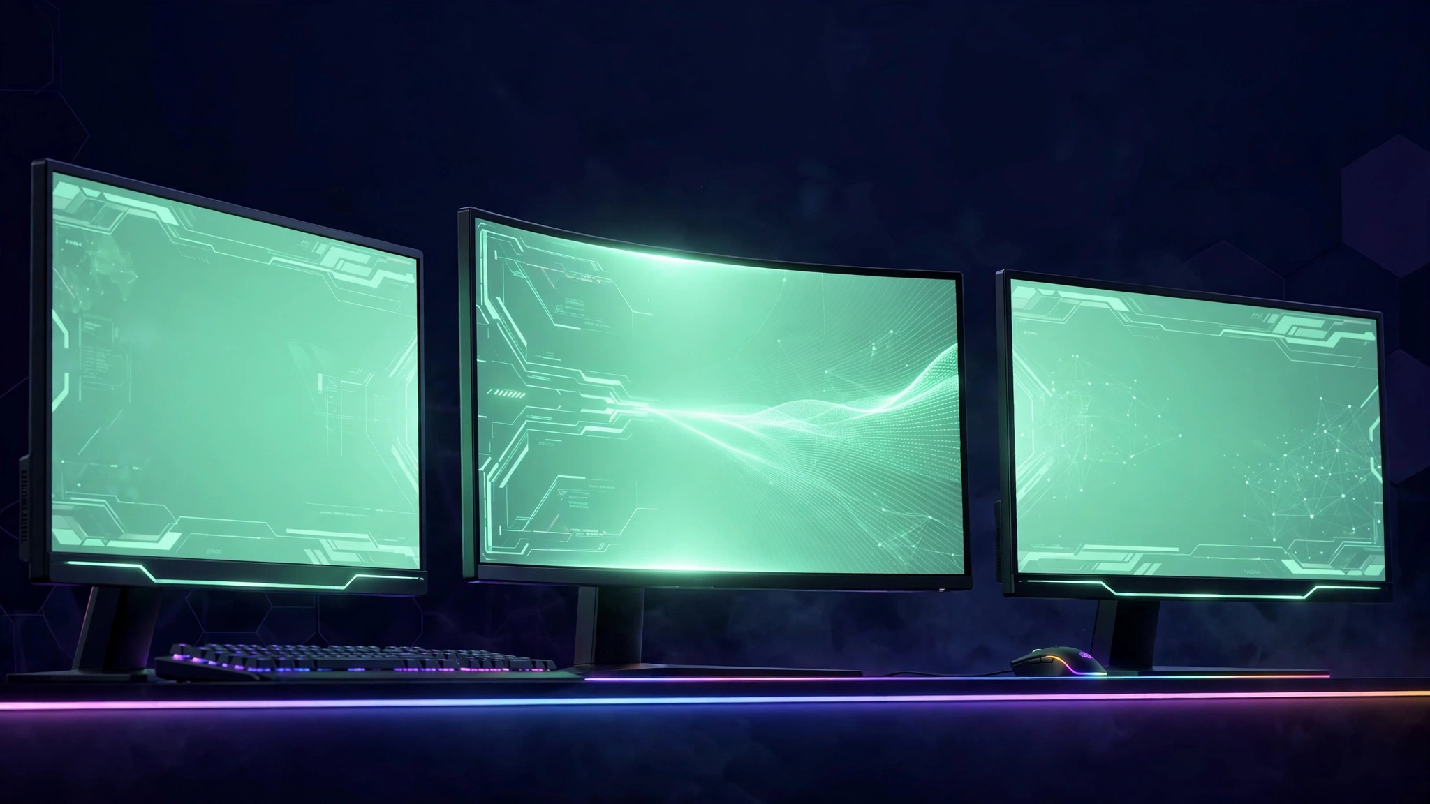 Best gaming monitors 2026 lineup with high refresh rate displays on a gaming desk setup