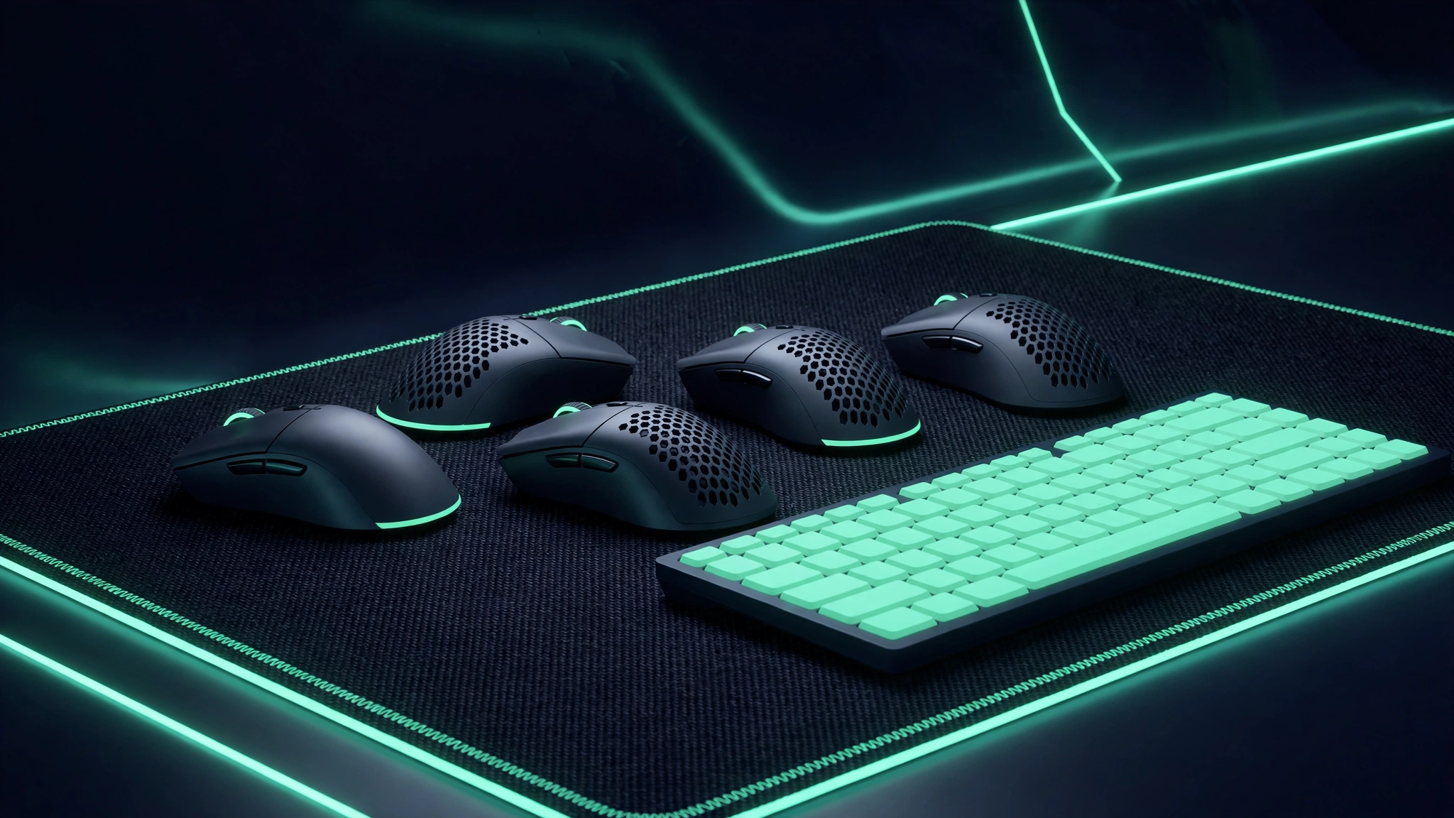 Best wireless gaming mouse 2026 lineup of lightweight gaming mice on a desk
